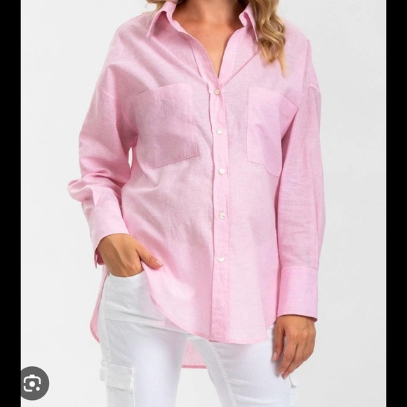 Pink Button-Up Shirt - Picture 7 of 7